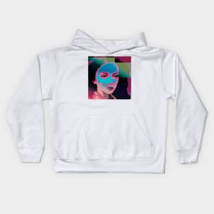 ROTTEN - Glitch Neon Retro Face Kids Hoodie